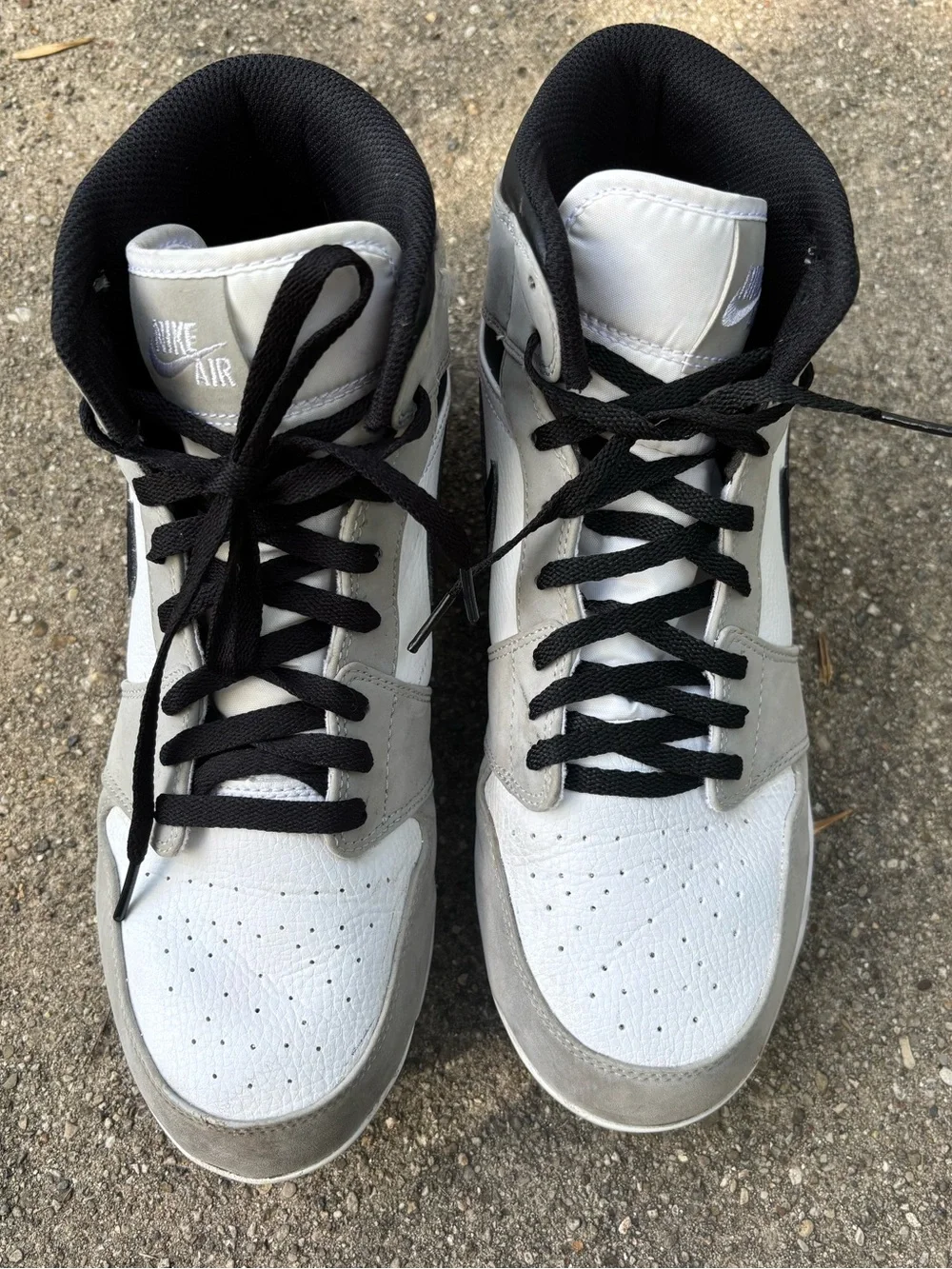 Jordan 1 Retro MCS Cleats Light Smoke Grey White Black Men's 9.5